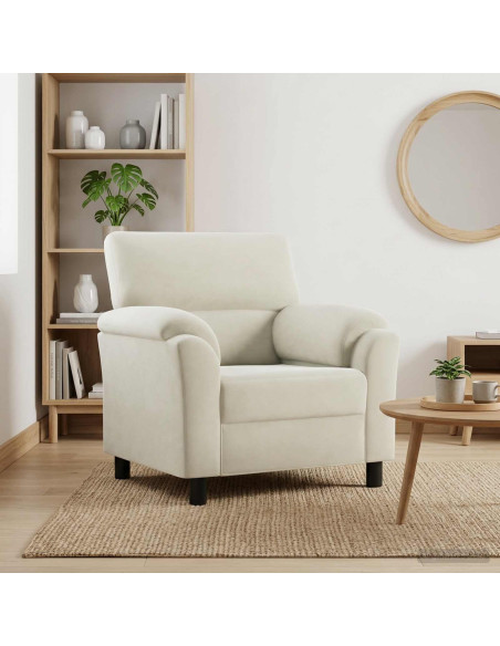 Divano Crema 94 x 85 x 93 cm Velluto