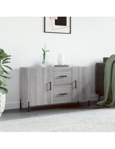 Credenza Grigio Sonoma 100x36x60 cm in Legno Multistrato