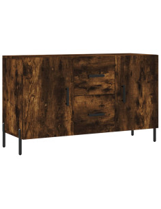 Credenza Rovere Fumo 100x36x60 cm in Legno Multistrato 2