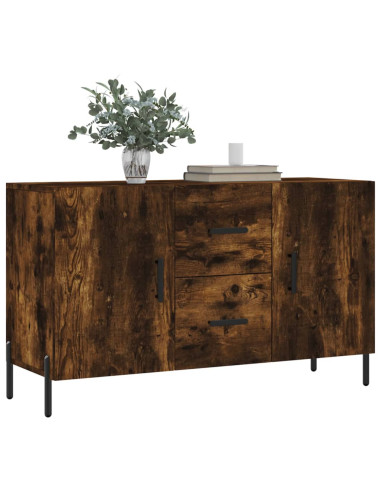 Credenza Rovere Fumo 100x36x60 cm in Legno Multistrato