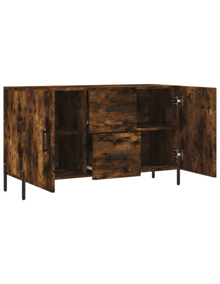 Credenza Rovere Fumo 100x36x60 cm in Legno Multistrato