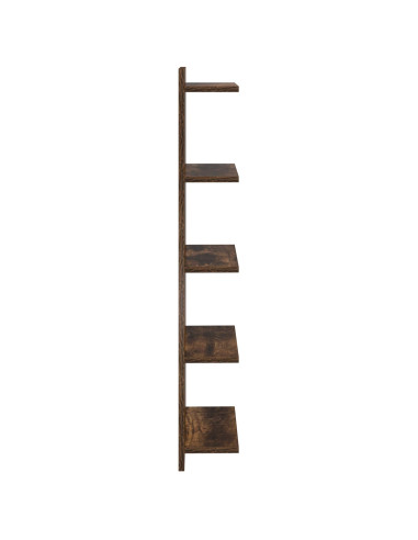 Scaffale da parete 2 pz Rovere Fumo 30 x 15 x 100 cm