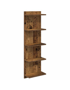 Scaffale da parete Legno antico 30 x 15 x 100 cm 2