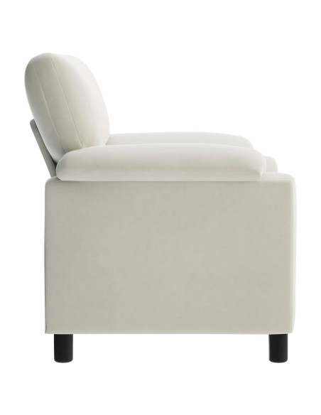 Divano Crema 94 x 85 x 93 cm Velluto