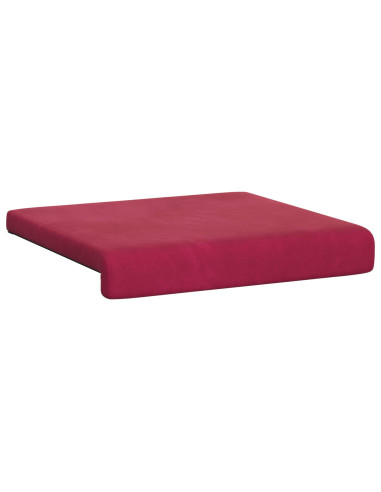 Cuscino per panchina 4 pz Velluto Rosso Vino Profondità 35 cm