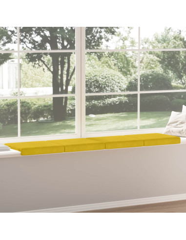 Cuscino per panchina 4 pz Velluto Giallo Profondità 35 cm