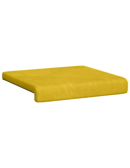 Cuscino per panchina 4 pz Velluto Giallo Profondità 35 cm