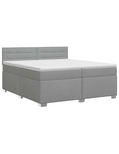 Letto box spring con materasso Grigio Chiaro 200 x 200 cm