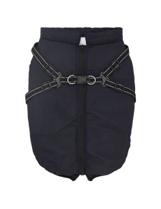 Cappotto Cani Imbracatura Impermeabile Riflettente Blu Navy L52