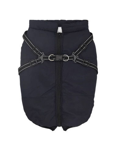 Cappotto Cani Imbracatura Impermeabile Riflettente Blu Navy L52