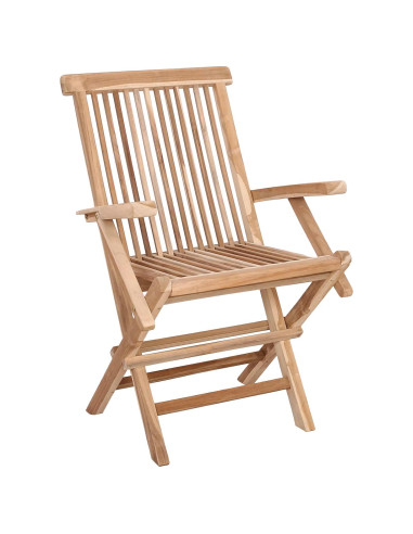 Set di Mobili da Giardino 7 pz Naturale Legno di teak solido