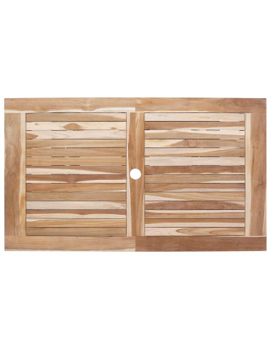 Set di Mobili da Giardino 7 pz Naturale Legno di teak solido