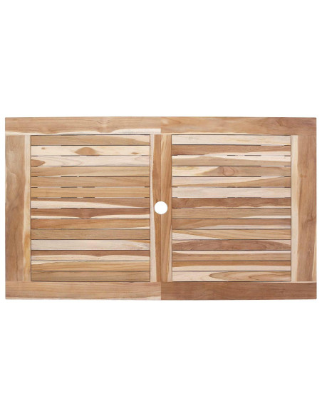 Set di Mobili da Giardino 7 pz Naturale Legno di teak solido