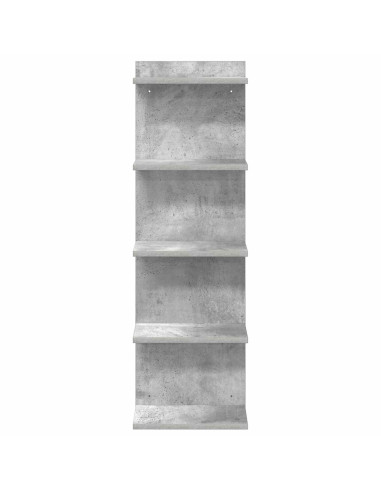 Scaffale da parete 2 pz Grigio Cemento 30 x 15 x 100 cm