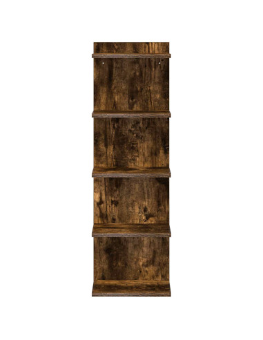 Scaffale da parete Rovere Fumo 30 x 15 x 100 cm