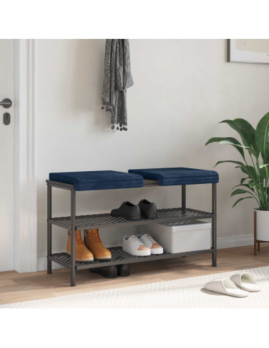 Cuscino per panchina 2 pz Corduroy Morbido Blu navy