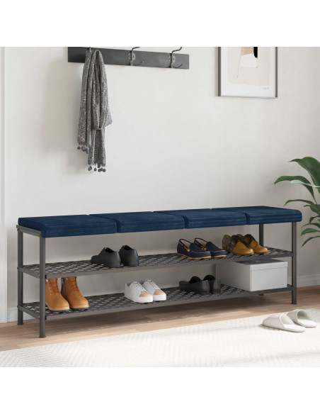 Cuscino per panchina 4 pz Corduroy Morbido Blu navy