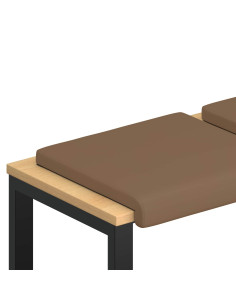 Cuscino per panchina 4 pz Similpelle Cappuccino 2