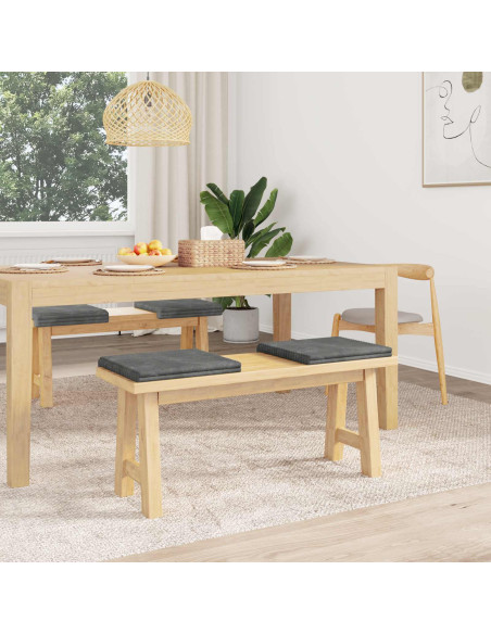 Cuscino per panchina 4 pz Corduroy Morbido Grigio Chiaro