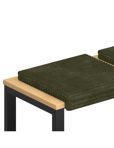 Cuscino per panchina 4 pz Corduroy Morbido Verde
