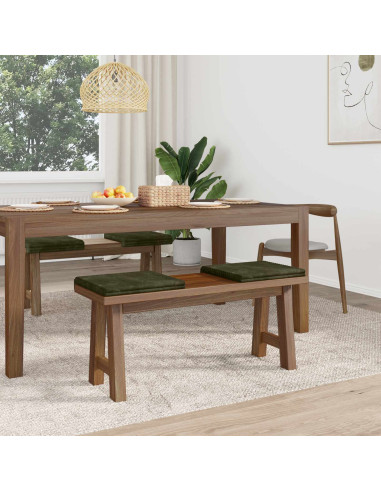 Cuscino per panchina 4 pz Corduroy Morbido Verde