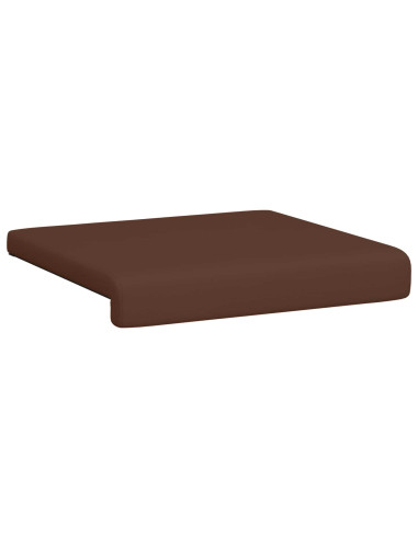 Cuscino per panchina 4 pz Similpelle Marrone Profondità 35 cm