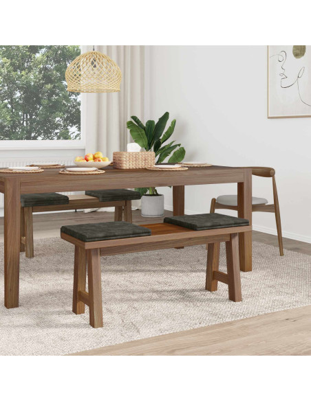Cuscino per panchina 4 pz Corduroy Morbido Antracite