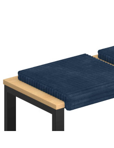 Cuscino per panchina 4 pz Corduroy Morbido Blu navy 2