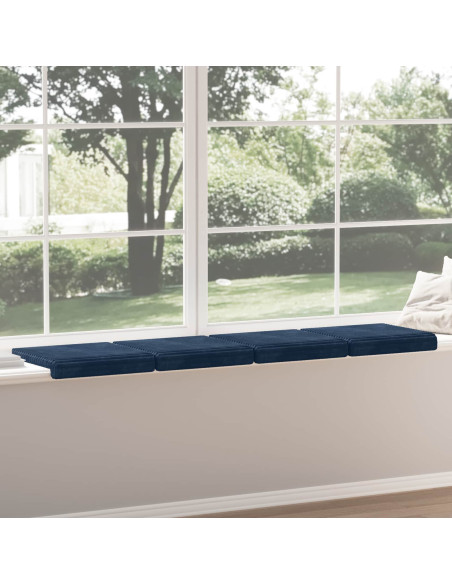 Cuscino per panchina 4 pz Corduroy Morbido Blu navy