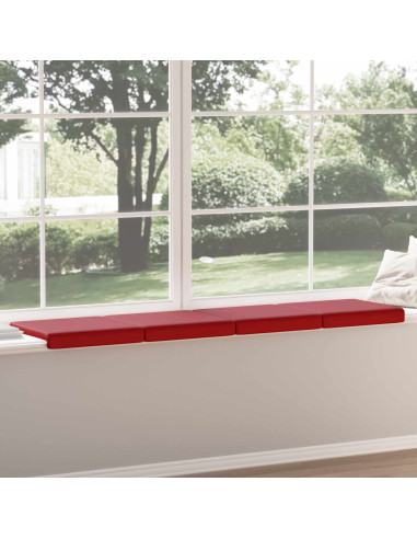 Cuscino per panchina 4 pz Similpelle Rosso Vino