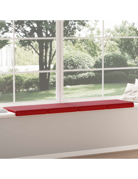 Cuscino per panchina 4 pz Similpelle Rosso Vino
