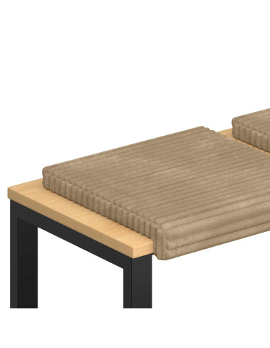 Cuscino per panchina 2 pz Corduroy Morbido Tortora
