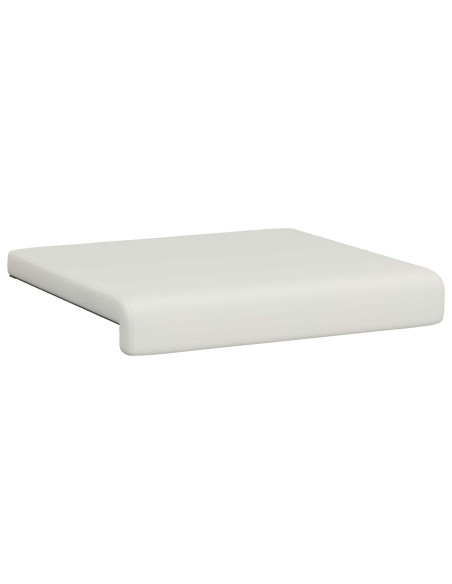 Cuscino per panchina 4 pz Similpelle Bianco Profondità 35 cm
