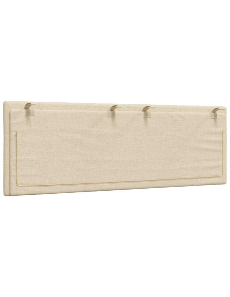 Cuscino Testiera Hanko Crema 140 cm in Tessuto