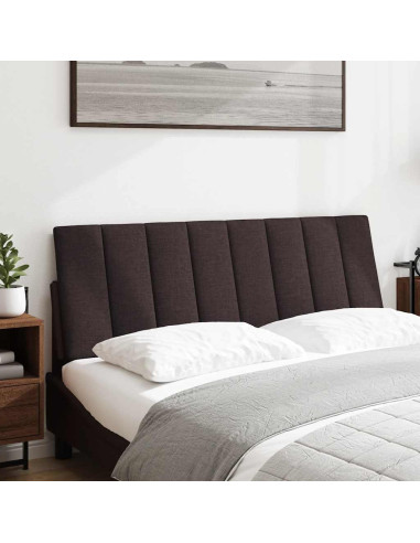 Cuscino Testiera Hanko Marrone Scuro 140 cm in Tessuto