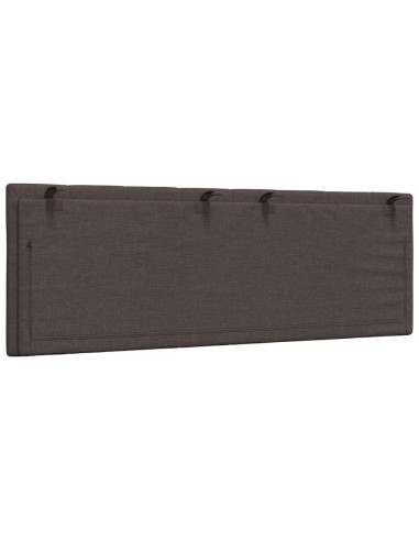 Cuscino Testiera Hanko Marrone Scuro 140 cm in Tessuto