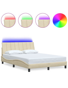 Giroletto senza Materasso Hanko Crema 140x200 cm in Tessuto 2
