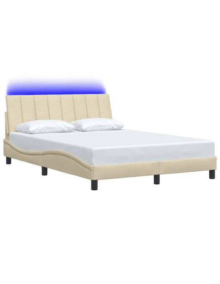 Giroletto senza Materasso Hanko Crema 140x200 cm in Tessuto