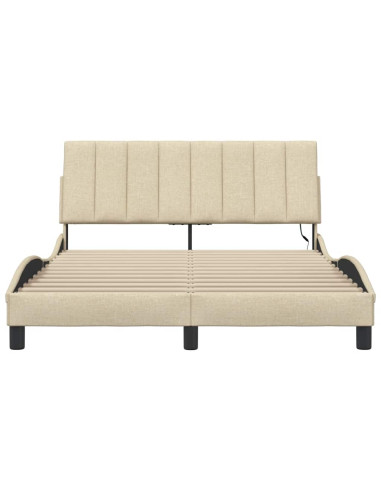 Giroletto senza Materasso Hanko Crema 140x200 cm in Tessuto