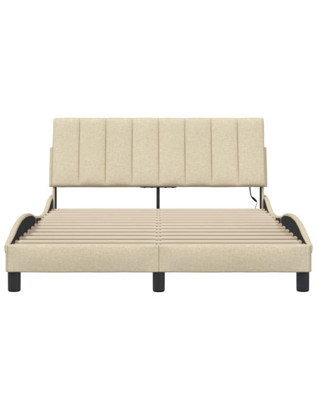 Giroletto senza Materasso Hanko Crema 140x200 cm in Tessuto
