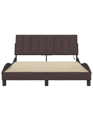 Giroletto senza Materasso Hanko Marrone Scuro 140x190 cm Tessuto