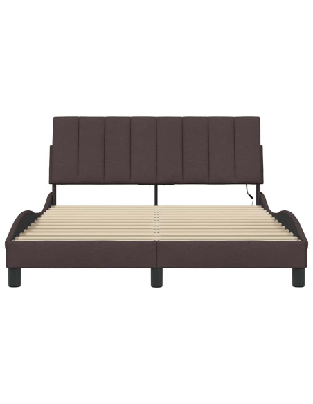 Giroletto senza Materasso Hanko Marrone Scuro 140x190 cm Tessuto