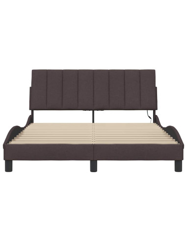 Giroletto senza Materasso Hanko Marrone Scuro 140x200 cm Tessuto
