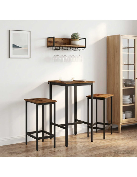Tavolo da bar 52 x 52 x 90 cm Legno ingegnerizzato Legno antico