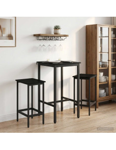 Tavolo da bar 52 x 52 x 90 cm Legno ingegnerizzato Rovere Nero