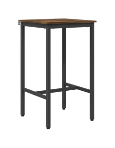 Tavolo da bar 52 x 52 x 90 cm Legno ingegnerizzato Rovere Fumo 2