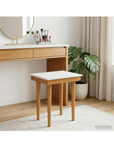 Sgabello da tavolo da trucco FAUSKE Bianco 40 x 33 x 45 cm
