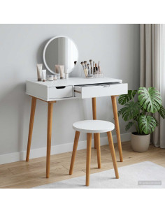 Tavolo da Trucco FAUSKE Bianco 76 x 50 x 78 cm