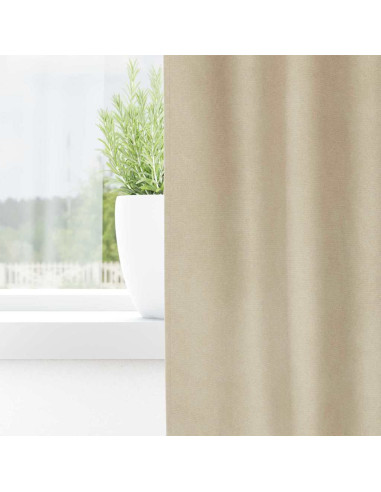 Tende oscuranti 2 pz Crema 140 x 260 cm Velluto