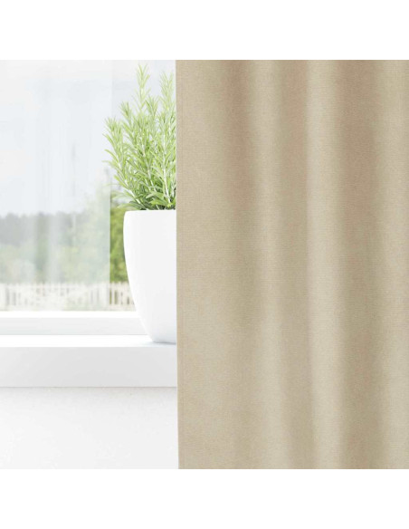 Tende oscuranti 2 pz Crema 140 x 260 cm Velluto